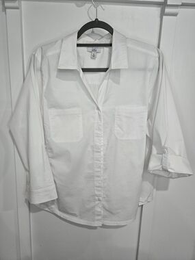 Croft & Barrow Classic White Button-Up Shirt